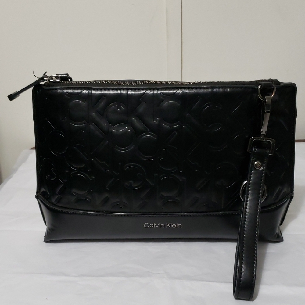 Calvin Klein Embossed‎ Black Toiletry Bag